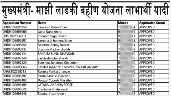 ladki bahin yojana update